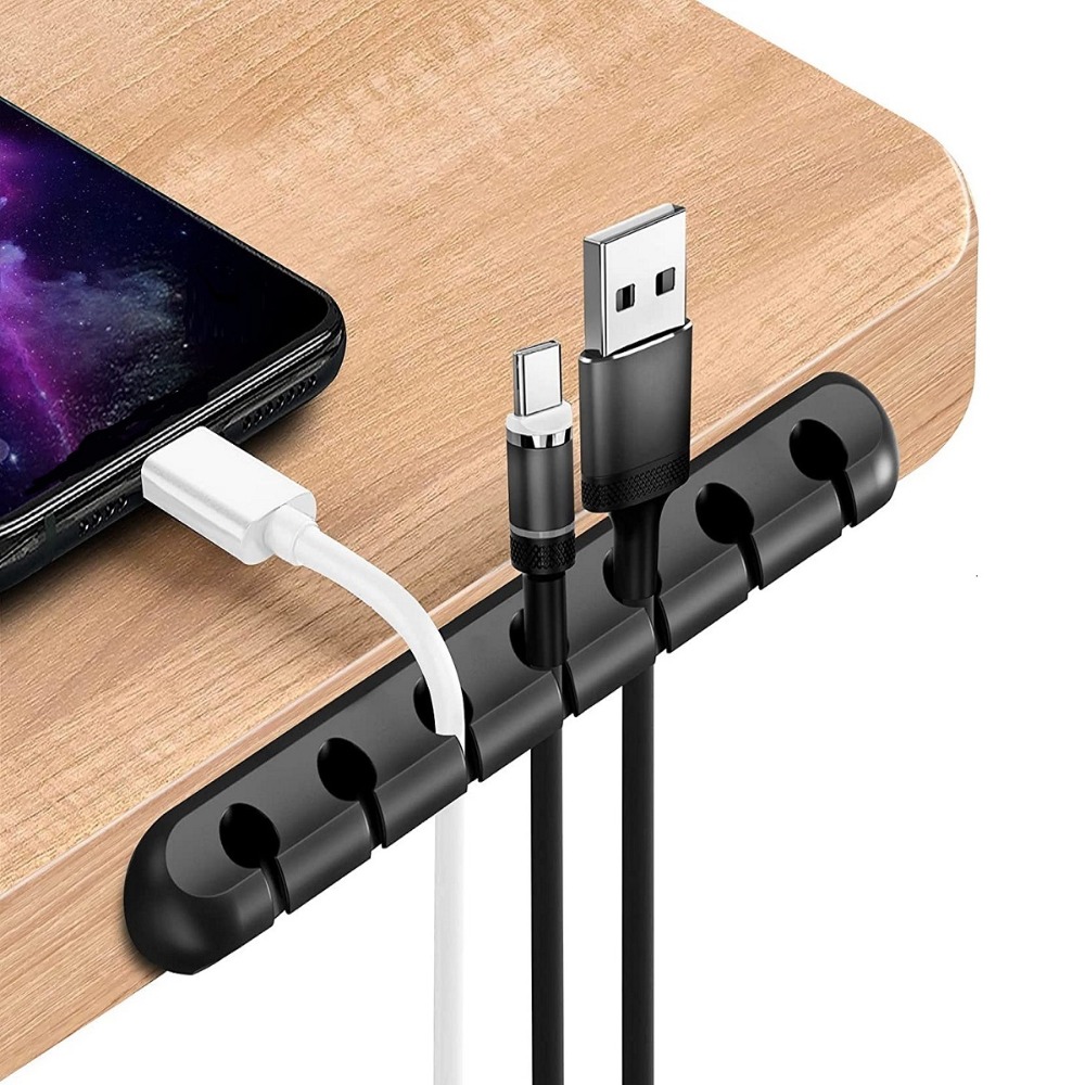 New Black Cable Organizer Flex - Cable Lock Flexible 评论和价格