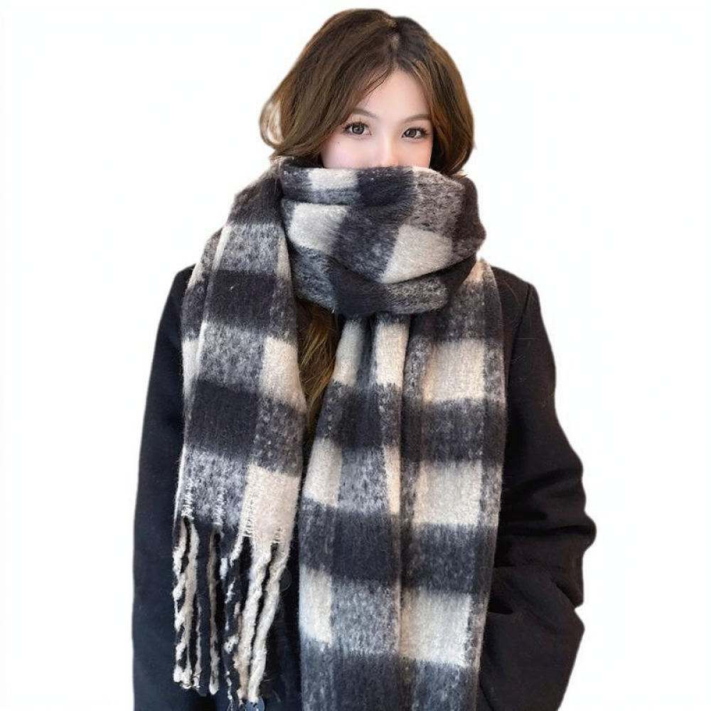 Cozy Winter Scarf Knitted Plai - Cycling Commute Essentials 评论和价格